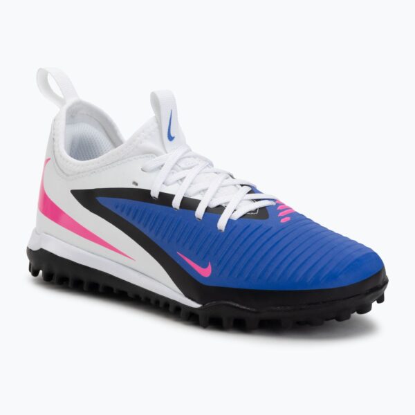 Детские футбольные бутсы Nike Jr. Phantom 6 Low Academy TF racer blue/white/pink blast