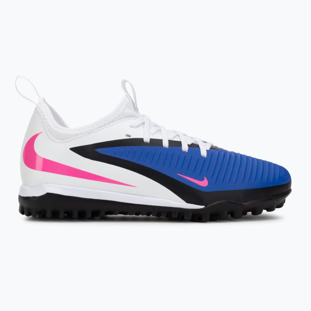 Детские футбольные бутсы Nike Jr. Phantom 6 Low Academy TF racer blue/white/pink blast