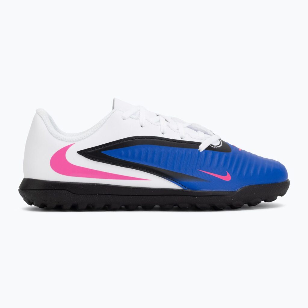 Детские футбольные бутсы Nike Jr. Phantom 6 Low Club TF racer blue/white/pink blast