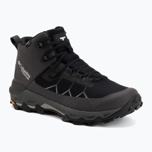 Мужские треккинговые ботинкиColumbia Peakfreak Titanum Outdry Mid black/ti titanium
