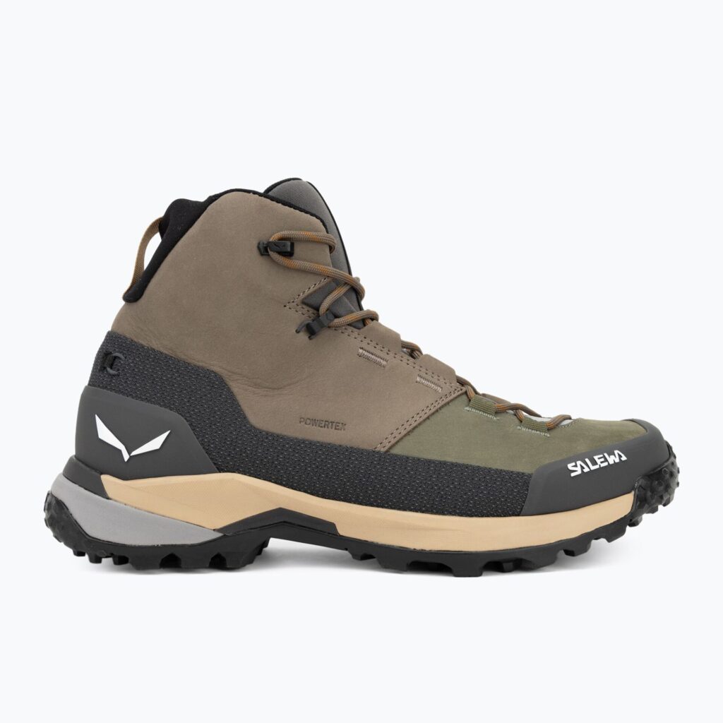 Ботинки мужские Salewa Puez Leather Mid Ptx bungee cord/onyx
