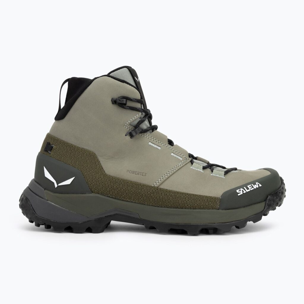 Ботинки мужские Salewa Puez Leather Mid Ptx shadow/dark olive