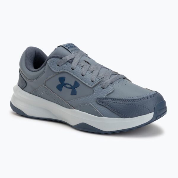 Кроссовки тренировочные Under Armour Edge Leather gravel/blue fog/blackout navy