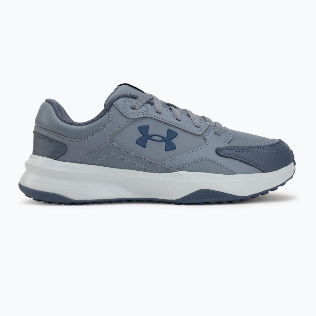 Кроссовки тренировочные Under Armour Edge Leather gravel/blue fog/blackout navy