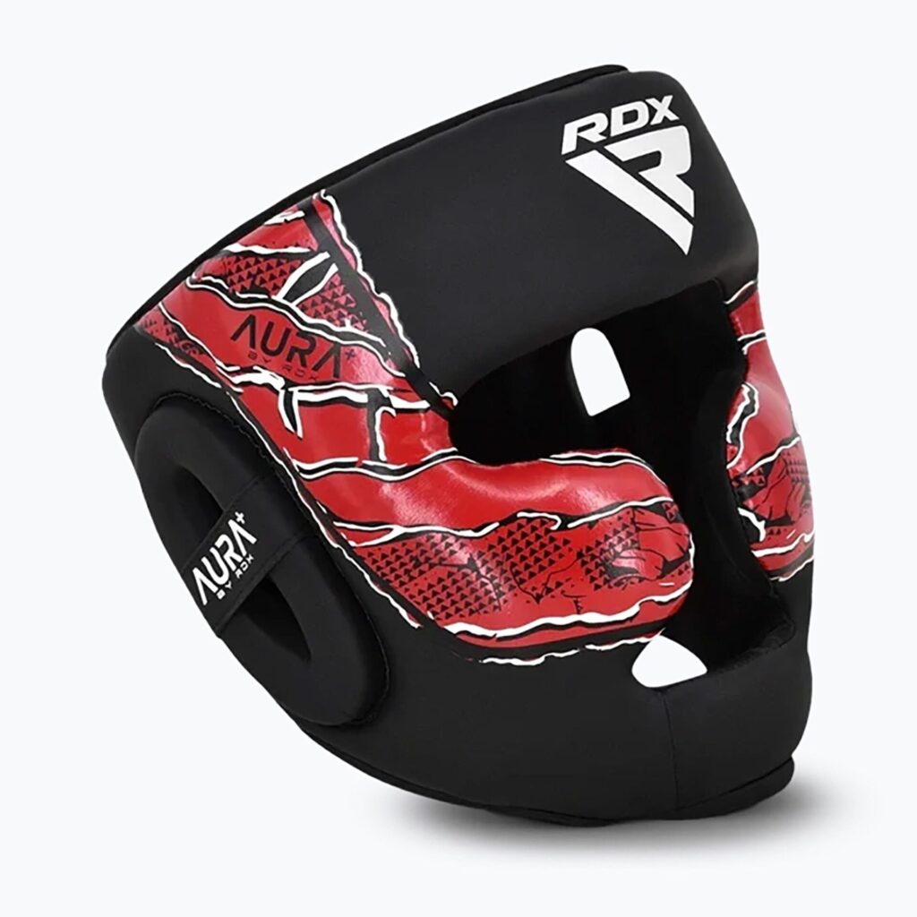 Шлем боксёрский RDX New Aura F17 Head black/red