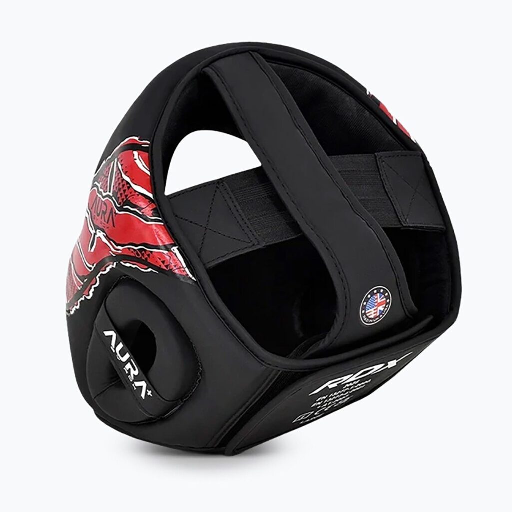 Шлем боксёрский RDX New Aura F17 Head black/red