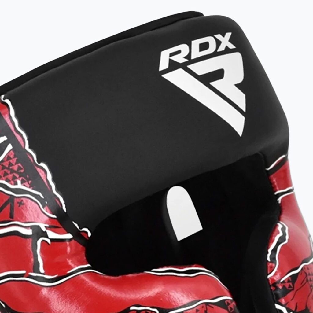 Шлем боксёрский RDX New Aura F17 Head black/red