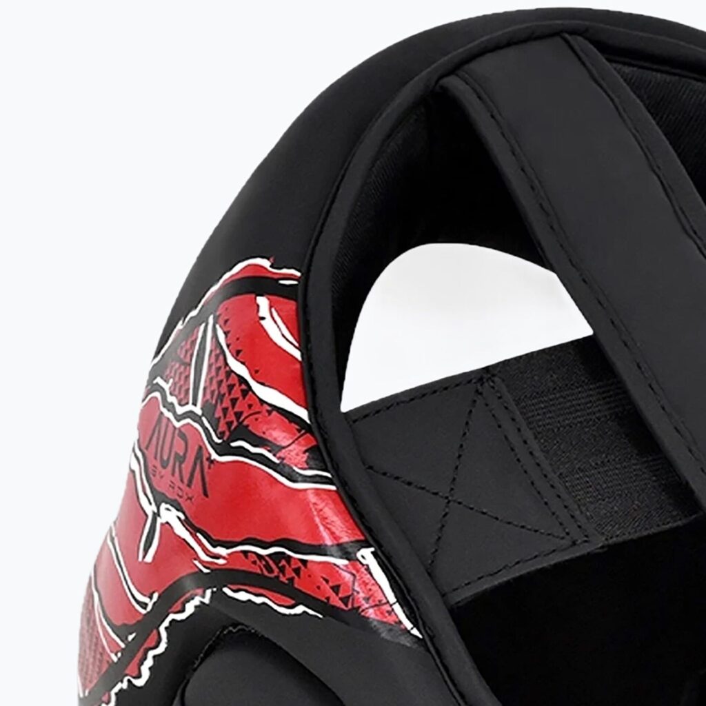 Шлем боксёрский RDX New Aura F17 Head black/red