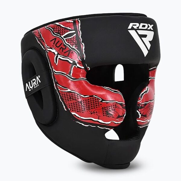 Шлем боксёрский RDX New Aura F17 Head black/red
