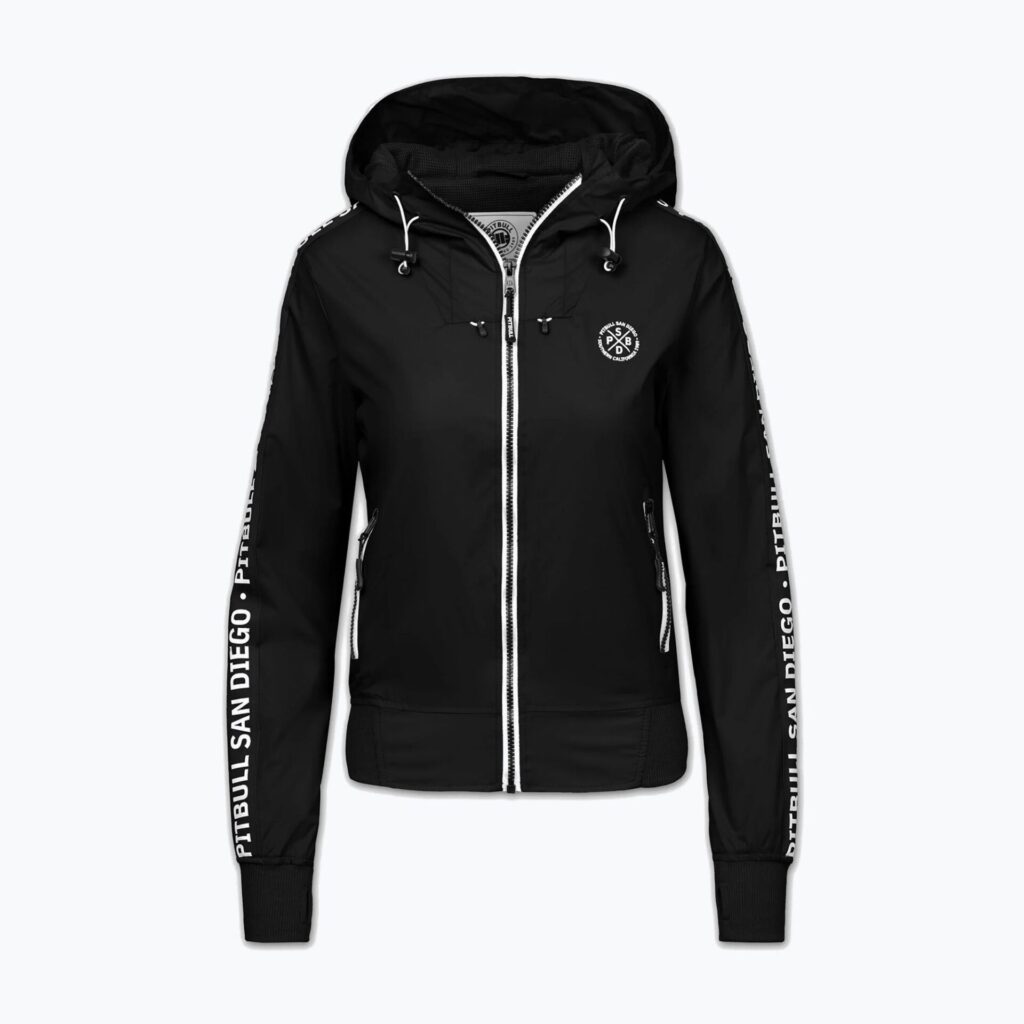 Куртка женская Pitbull Aaricia Stripes Nylon Hooded black
