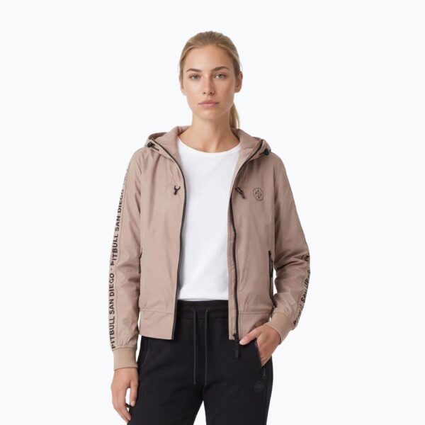Куртка женская Pitbull Aaricia Stripes Nylon Hooded dark sand