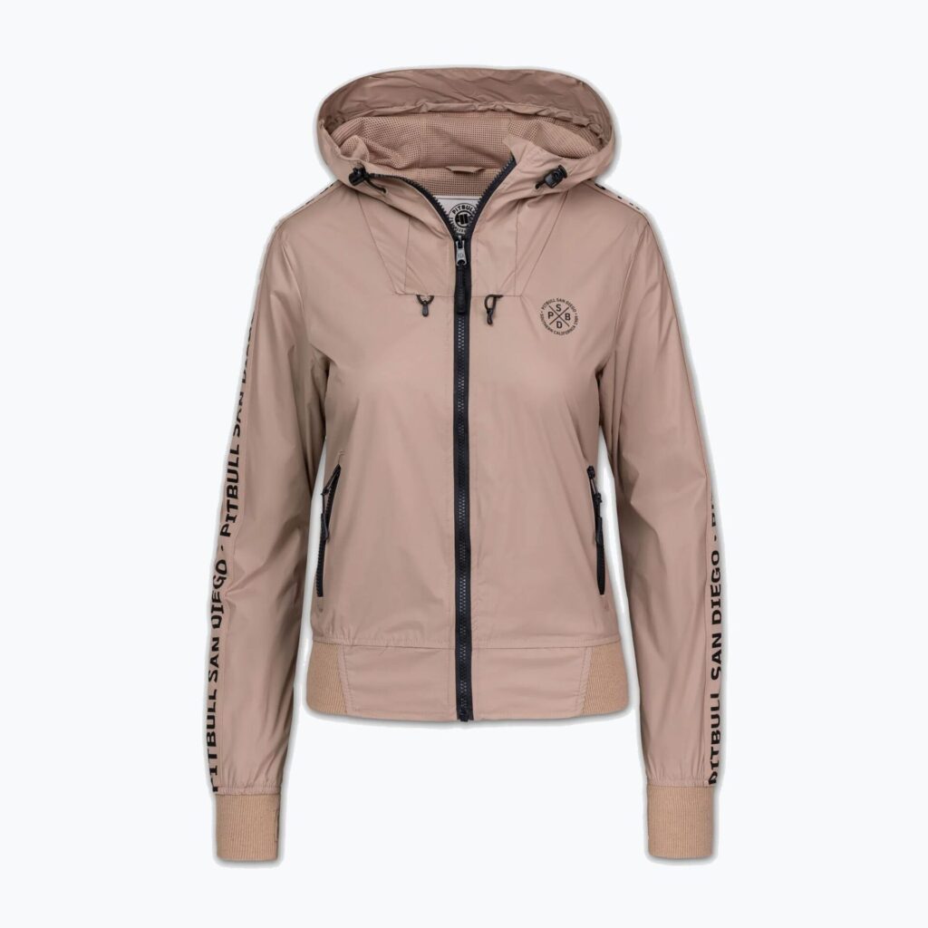 Куртка женская Pitbull Aaricia Stripes Nylon Hooded dark sand