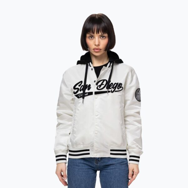 Куртка женская Pitbull Angela San Diego Hooded Varsity off white