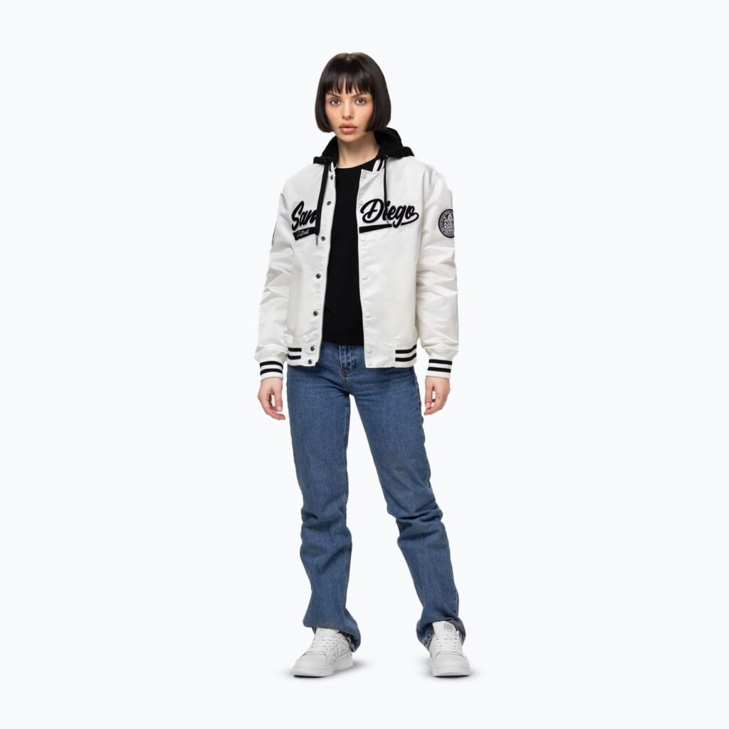 Куртка женская Pitbull Angela San Diego Hooded Varsity off white