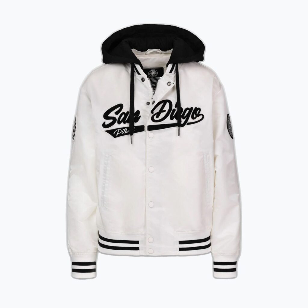 Куртка женская Pitbull Angela San Diego Hooded Varsity off white
