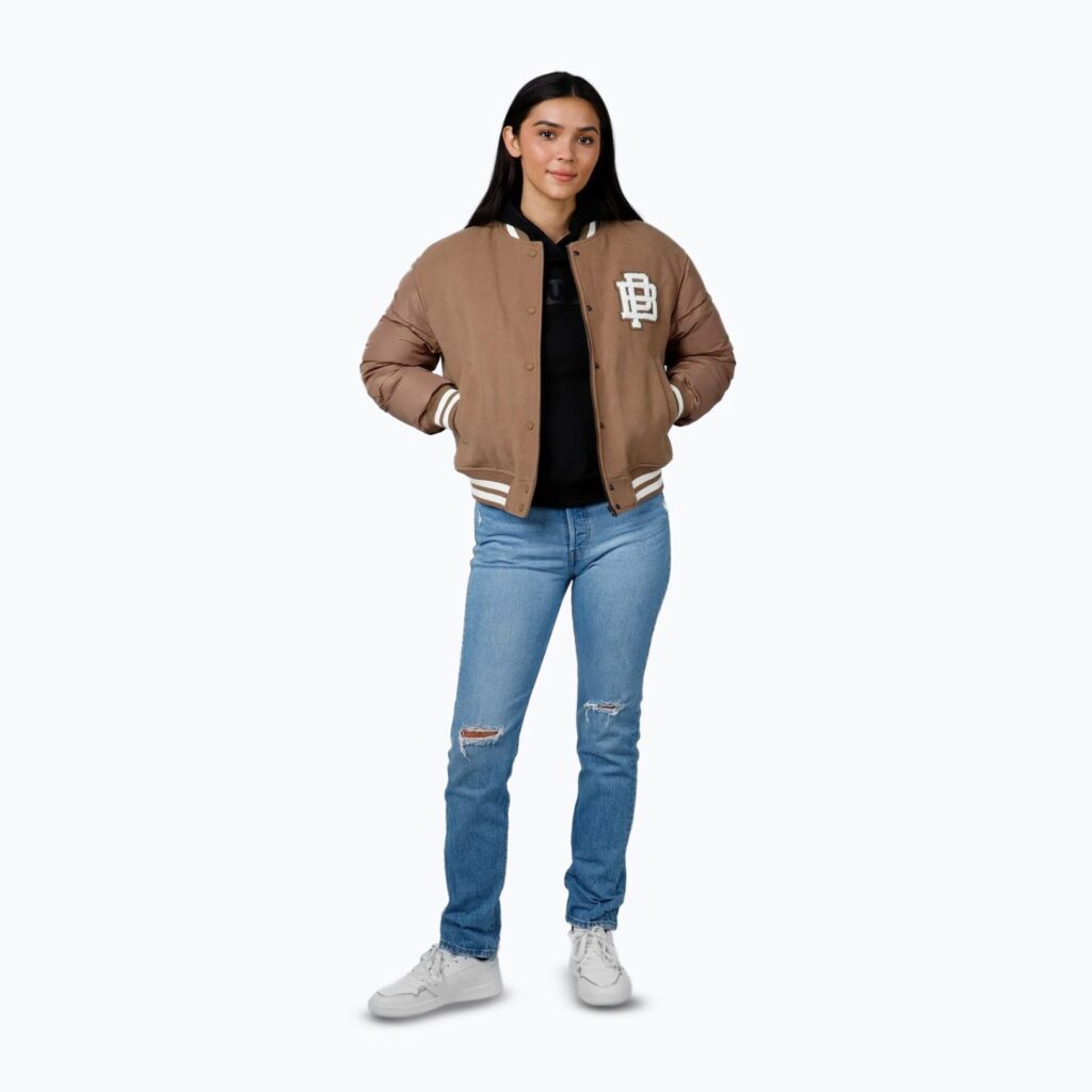 Куртка женская Pitbull Buena Quilted Varsity brown
