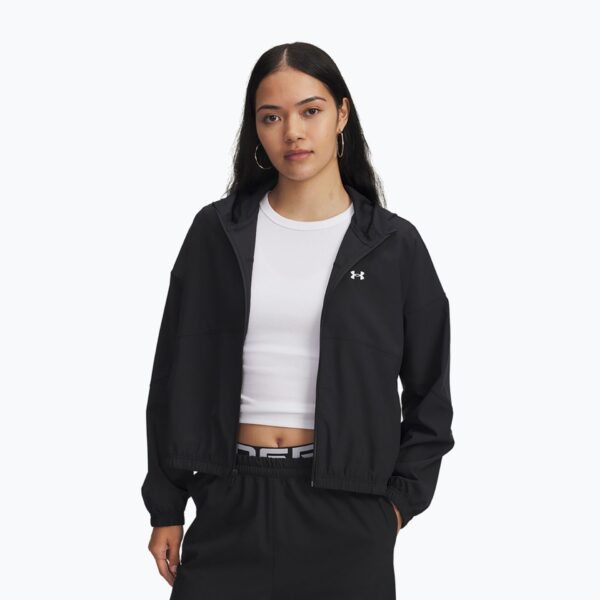 Куртка женская Under Armour Rival Woven Hoody black/black/white