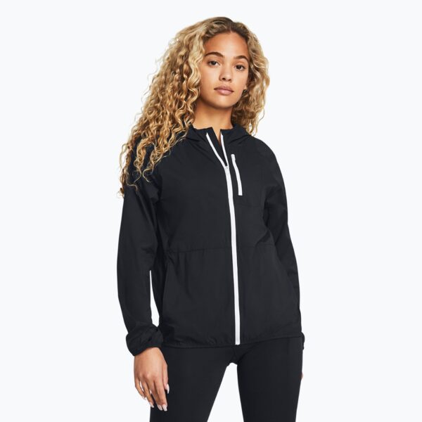 Куртка женская для бегаUnder Armour Phantom Windbreaker black/white/white