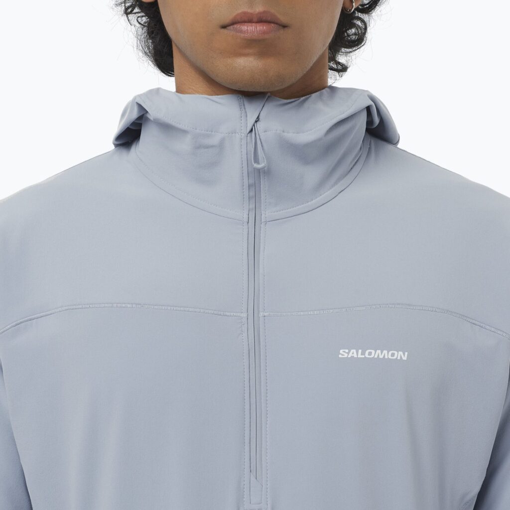 Мужская куртка для бегаSalomon Sense Aero Hybrid Half Zip Hooded trade winds