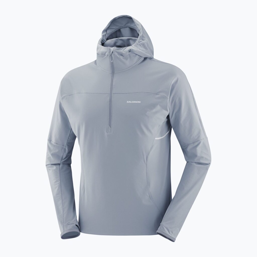 Мужская куртка для бегаSalomon Sense Aero Hybrid Half Zip Hooded trade winds