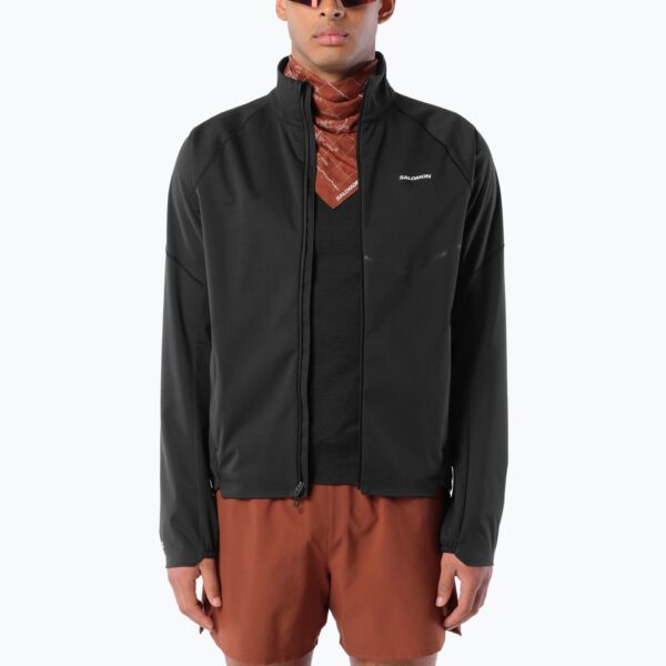 Куртка мужская для бега Salomon Sense Softshell deep black