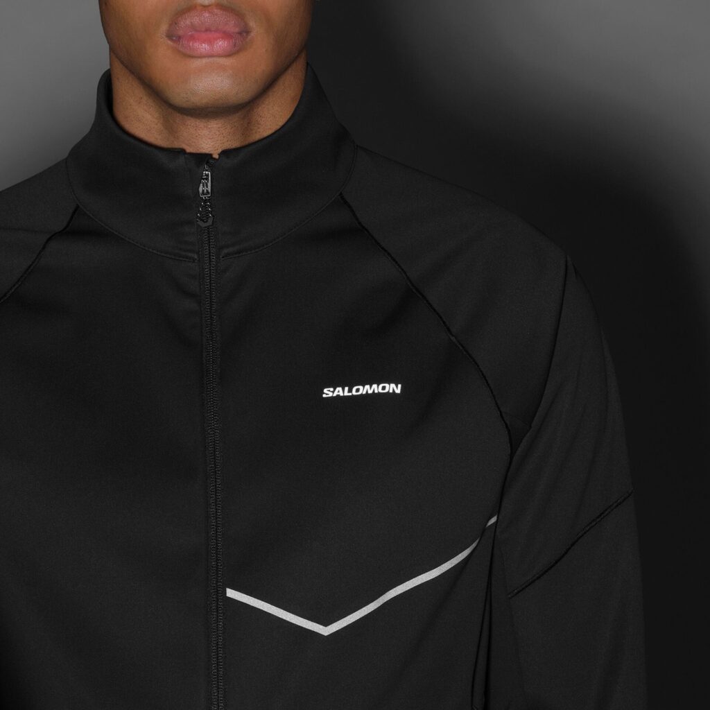 Куртка мужская для бега Salomon Sense Softshell deep black