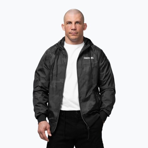 Куртка мужская Pitbull Athletic Logo Nylon Hooded black