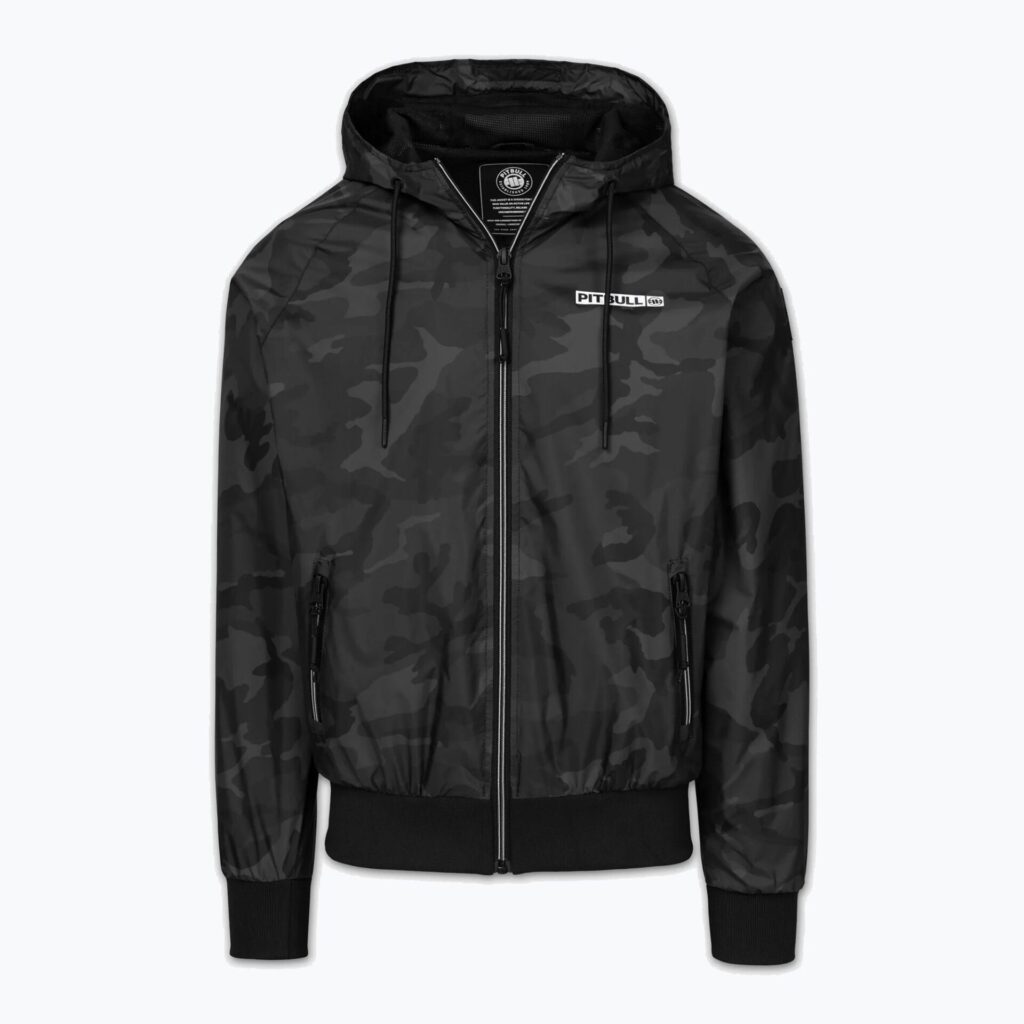Куртка мужская Pitbull Athletic Logo Nylon Hooded black