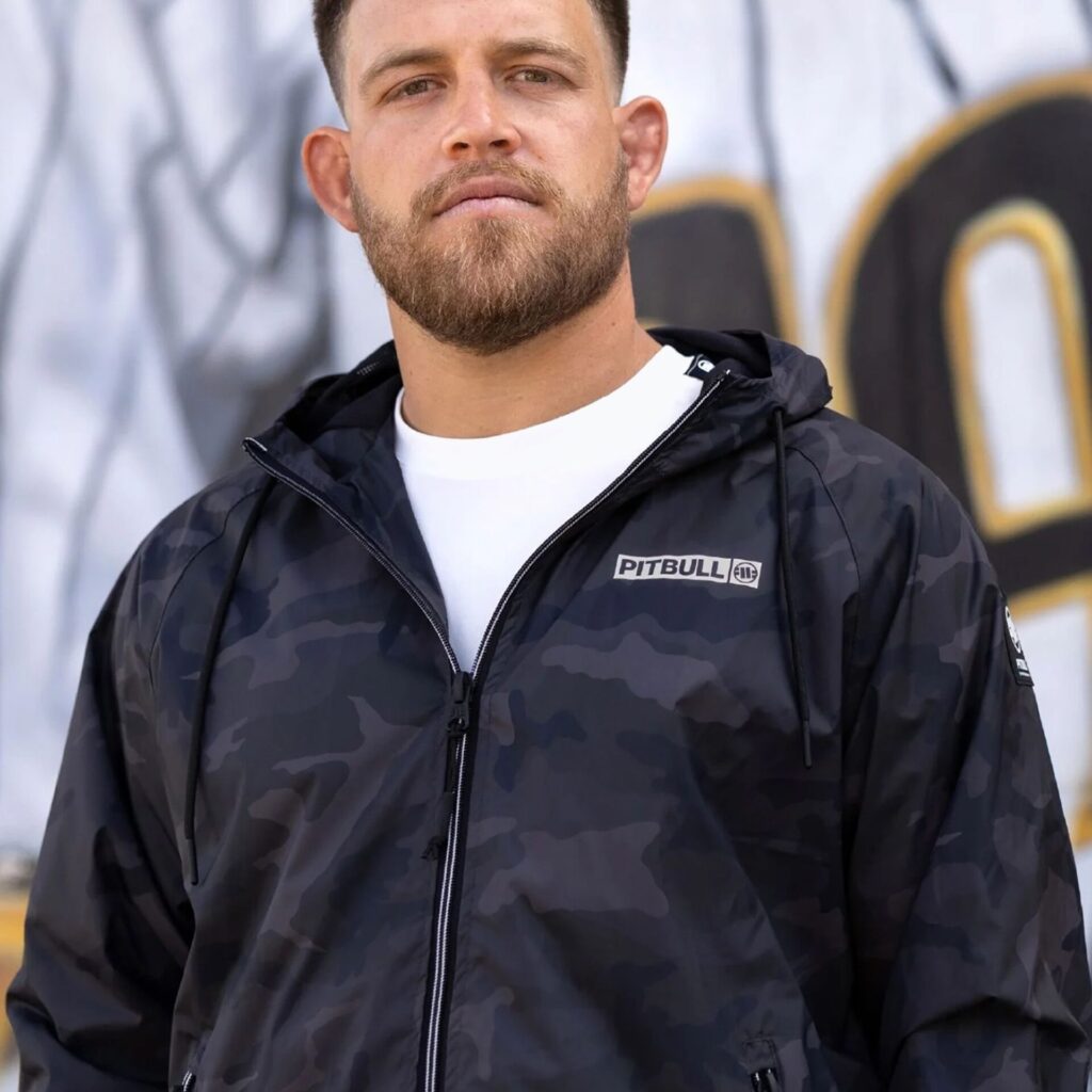 Куртка мужская Pitbull Athletic Logo Nylon Hooded black