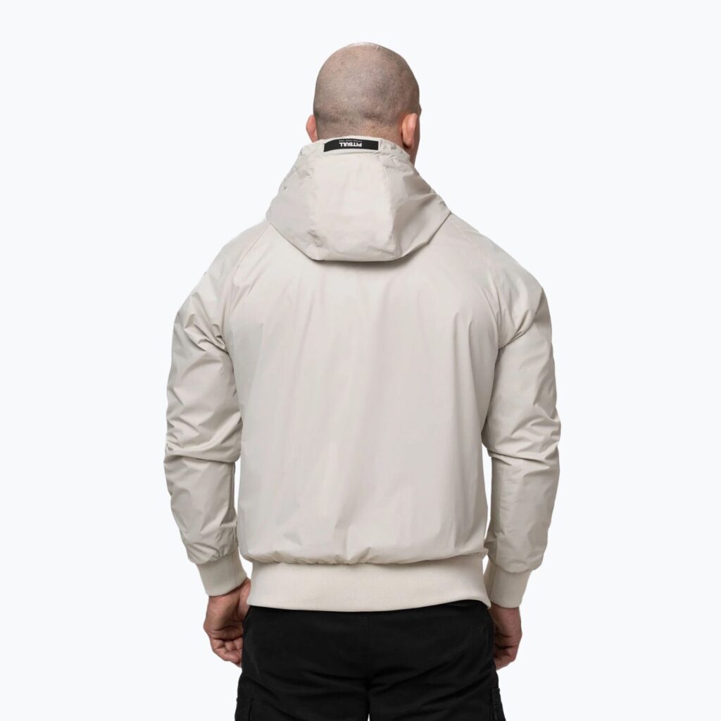 Куртка мужская Pitbull Athletic Logo Nylon Hooded light sand