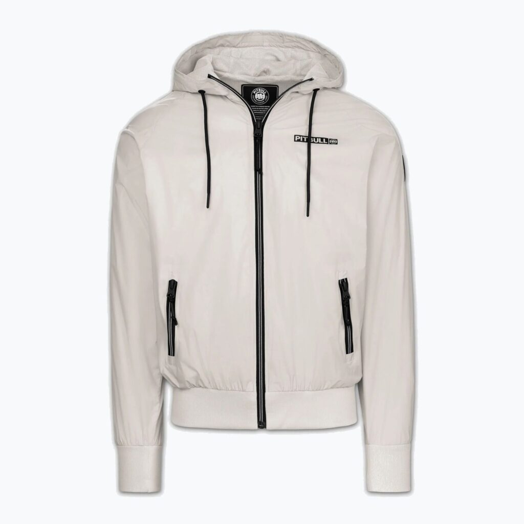 Куртка мужская Pitbull Athletic Logo Nylon Hooded light sand