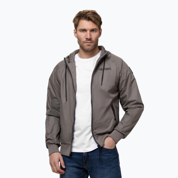 Куртка мужская Pitbull Athletic Logo Nylon Hooded taupe