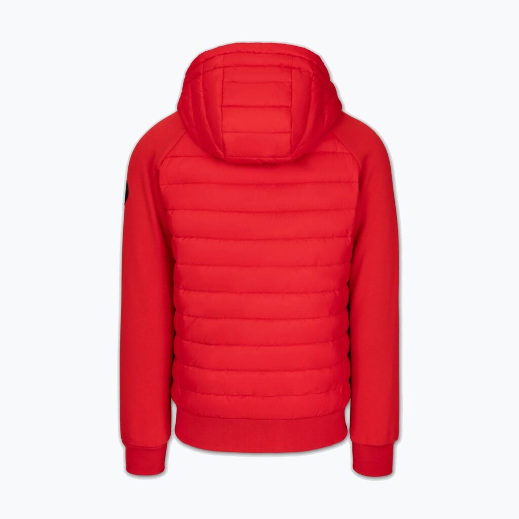 Куртка мужская Pitbull Palomar Padded Hooded Hybrid fluo/red
