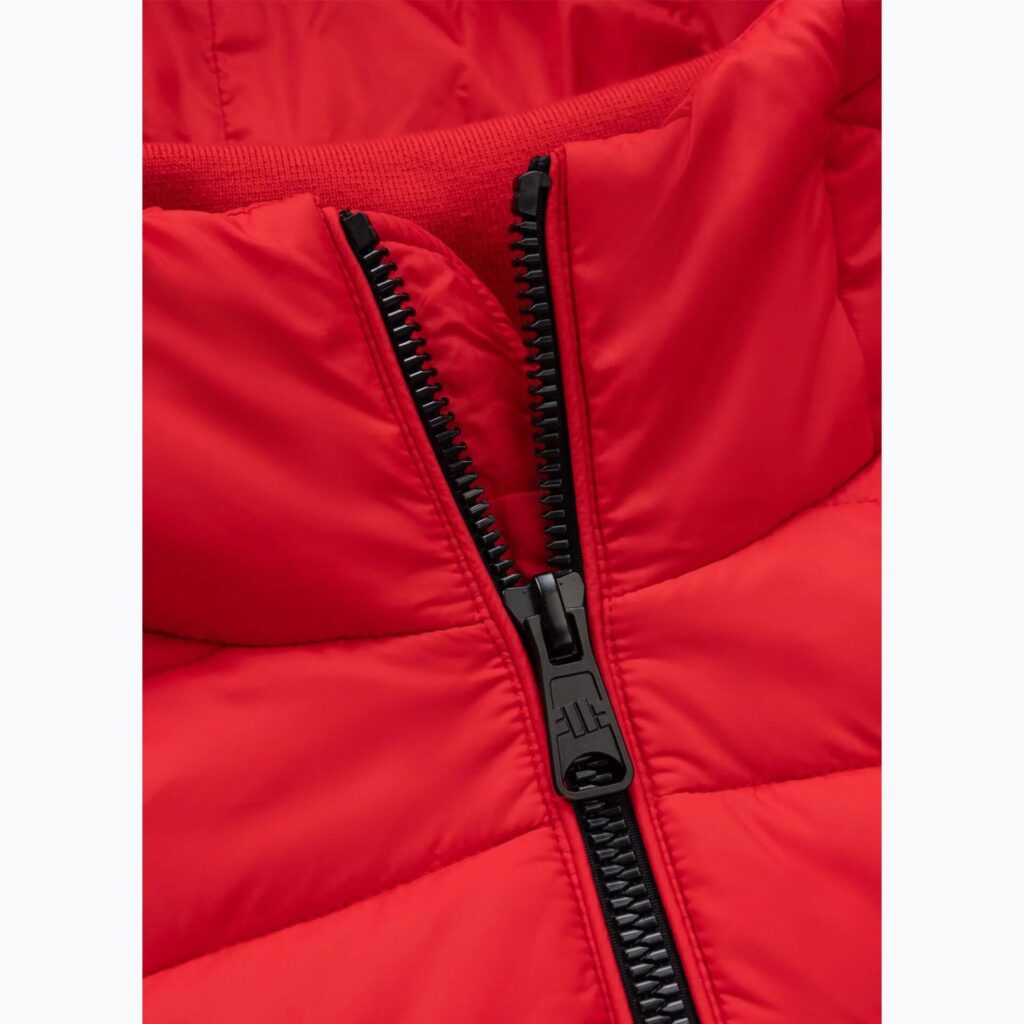 Куртка мужская Pitbull Palomar Padded Hooded Hybrid fluo/red