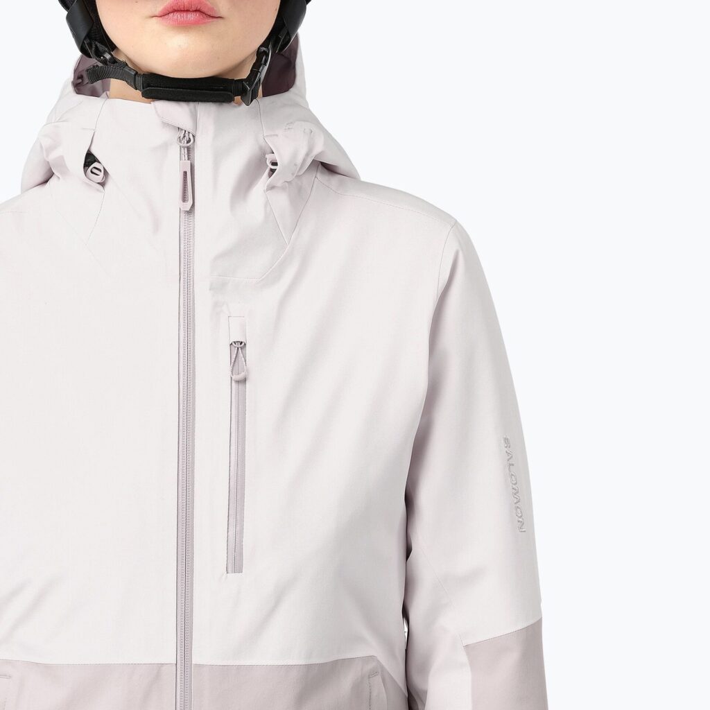Женская лыжная куртка Salomon Highland white sand/silver cloud