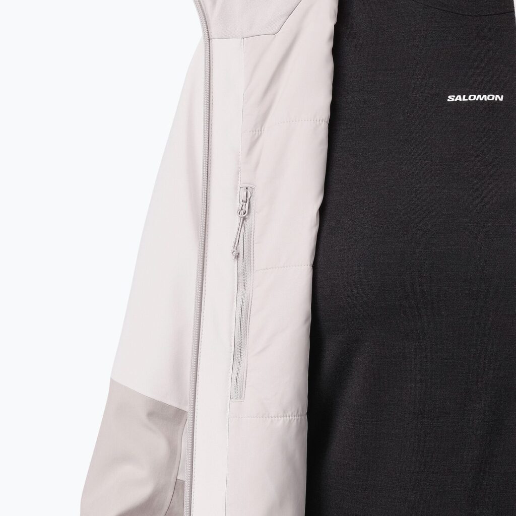 Женская лыжная куртка Salomon Highland white sand/silver cloud