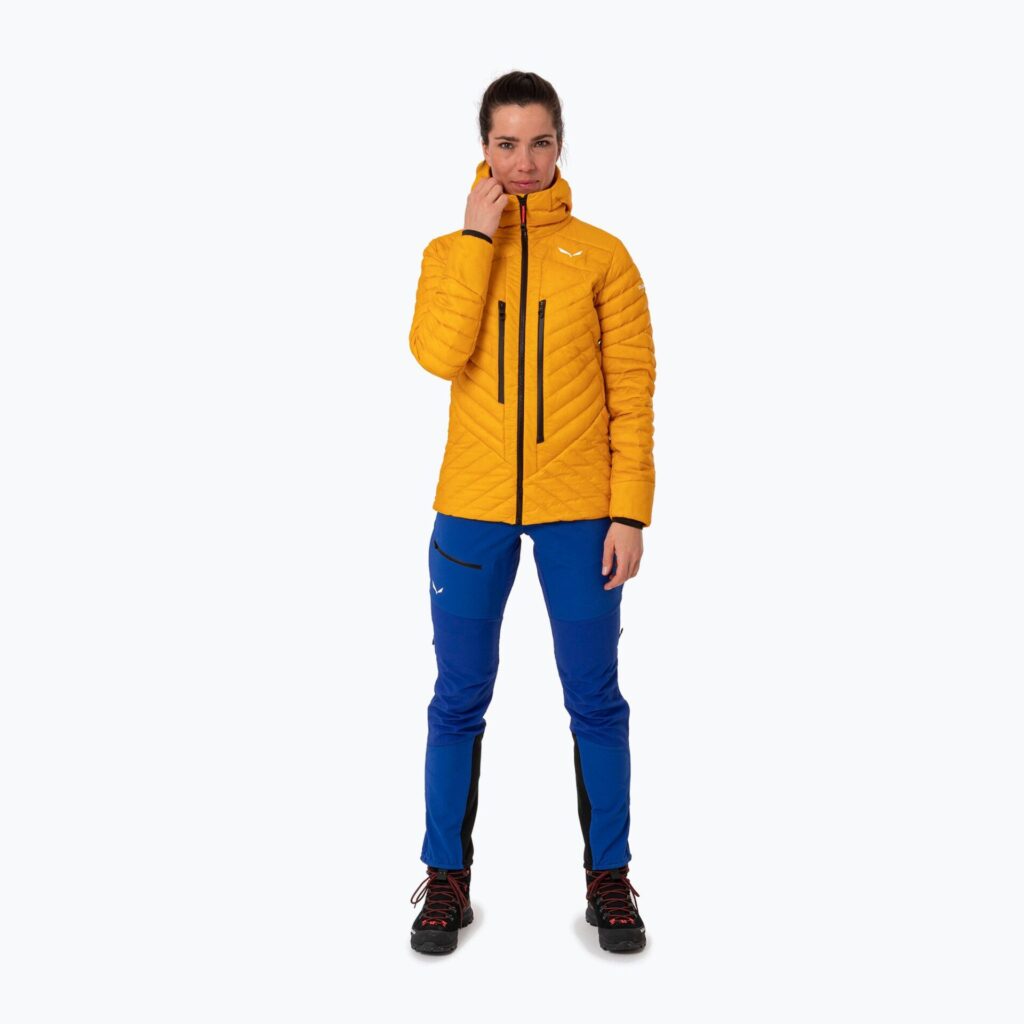 Куртка женская Salewa Ortles Hyb Rds Dwn gold