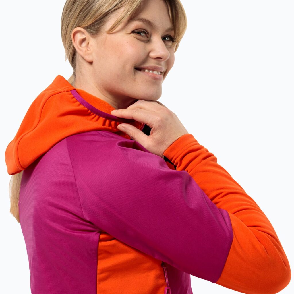 Женская непромокаемая курткаJack Wolfskin Alpspitze Ins Hybrid new magenta