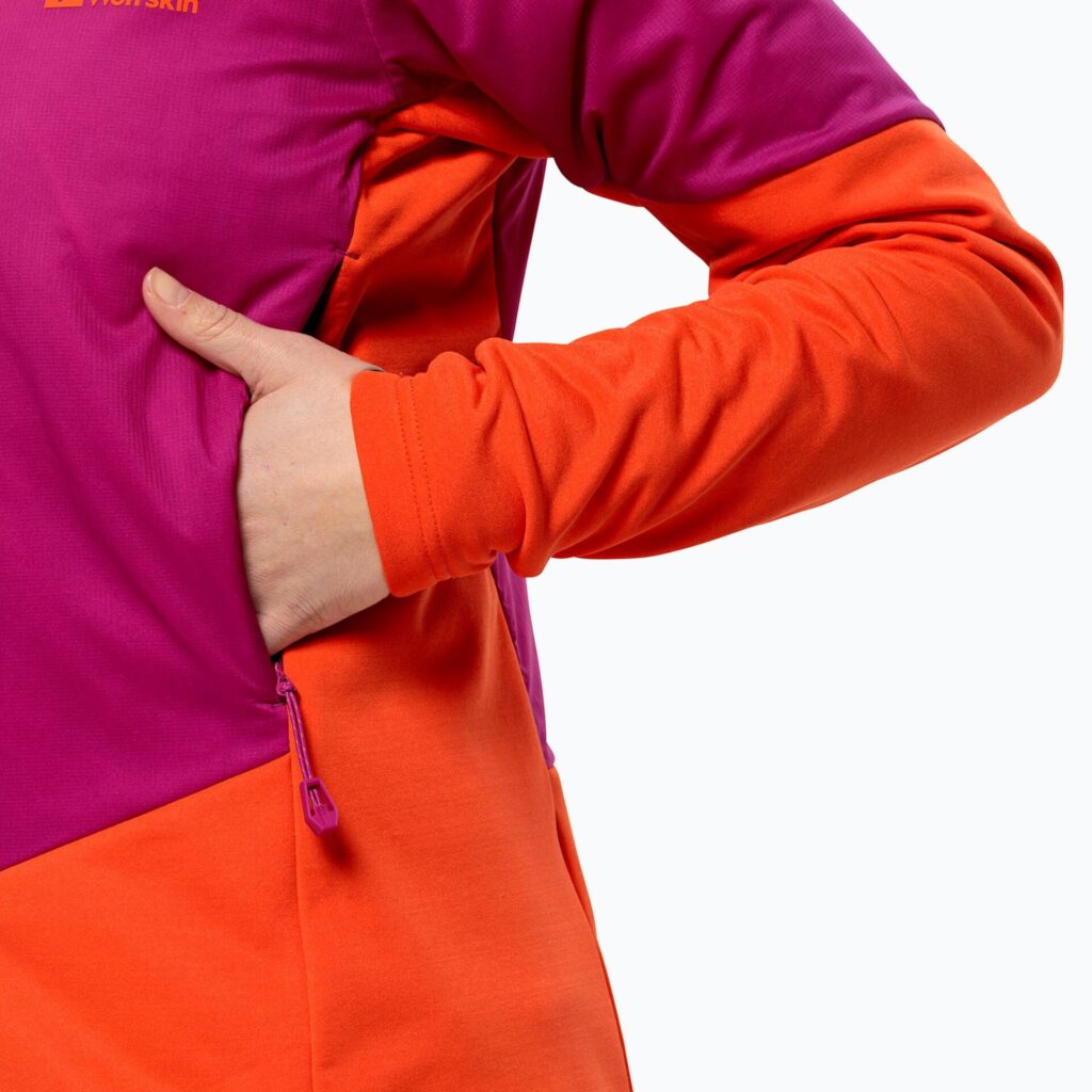 Женская непромокаемая курткаJack Wolfskin Alpspitze Ins Hybrid new magenta