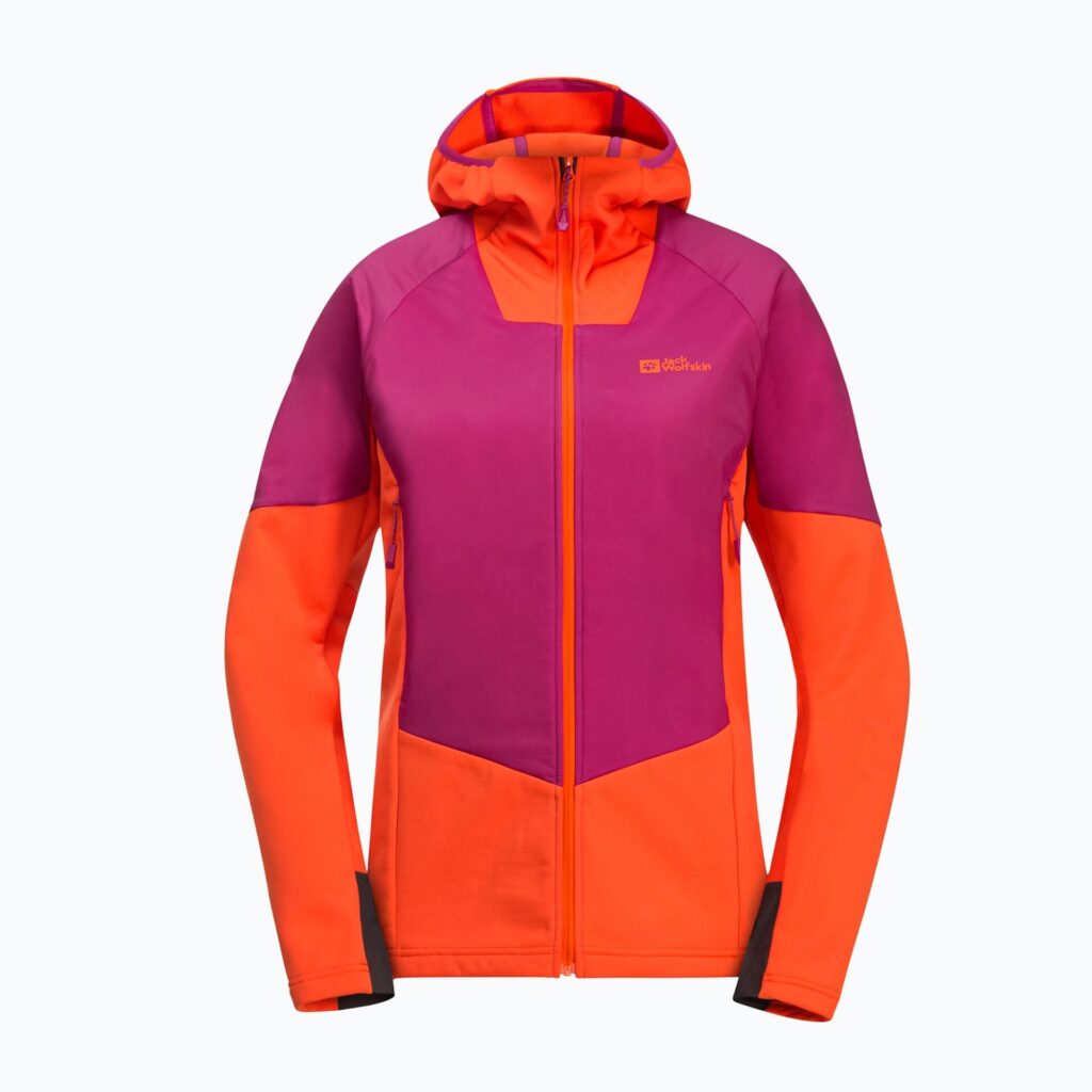 Женская непромокаемая курткаJack Wolfskin Alpspitze Ins Hybrid new magenta
