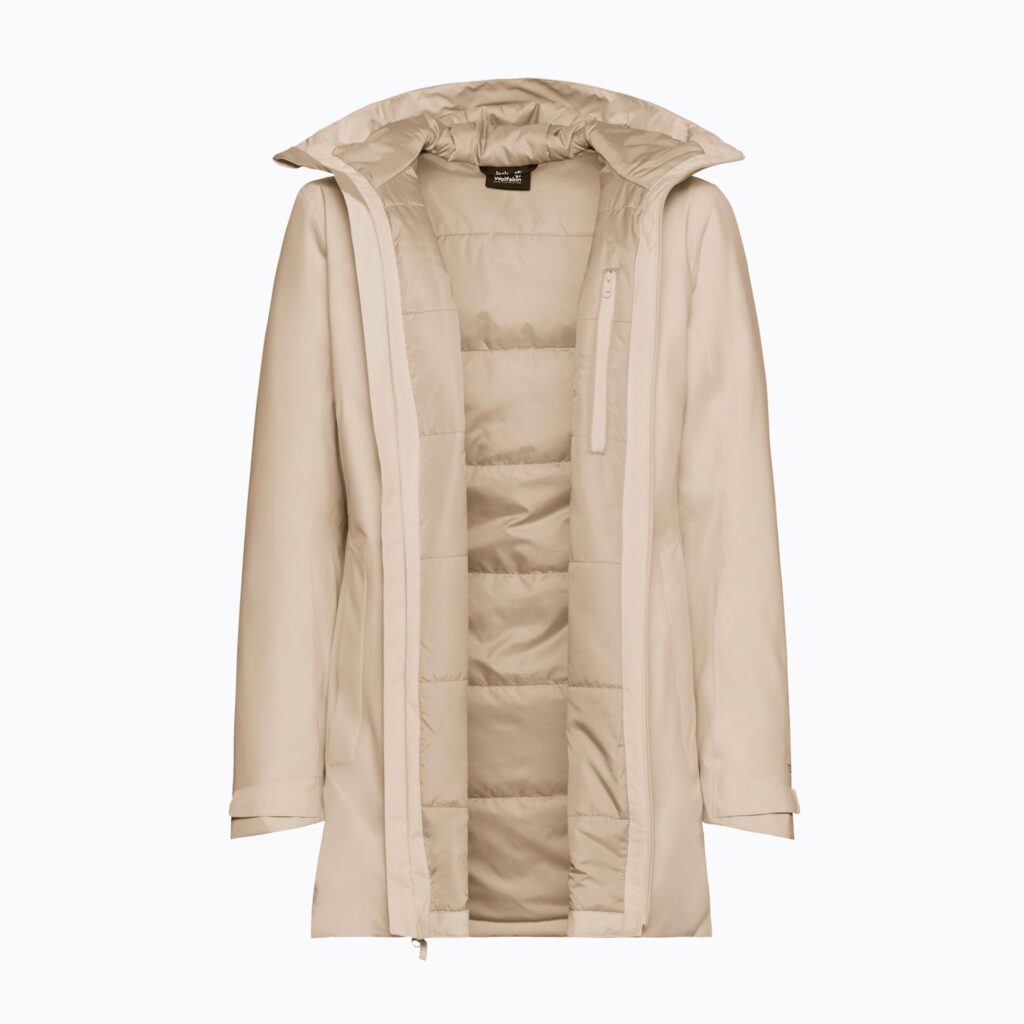 Женская непромокаемая курткаJack Wolfskin Heidelstein 2 Ins oyster