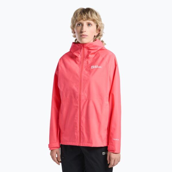 Женская непромокаемая курткаJack Wolfskin Prelight 2.5L LT sunset coral