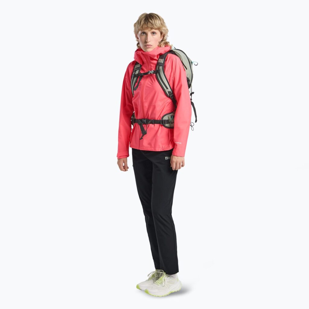 Женская непромокаемая курткаJack Wolfskin Prelight 2.5L LT sunset coral