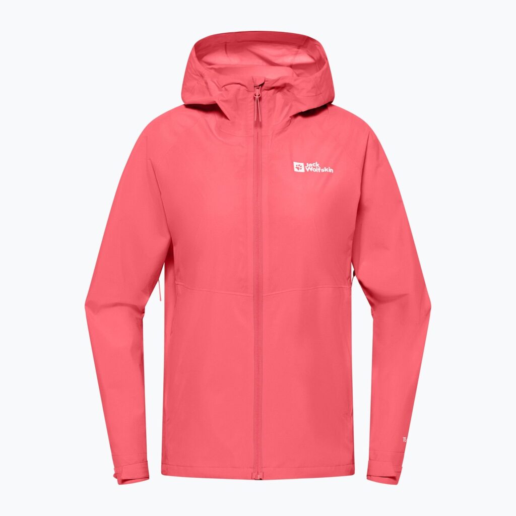 Женская непромокаемая курткаJack Wolfskin Prelight 2.5L LT sunset coral