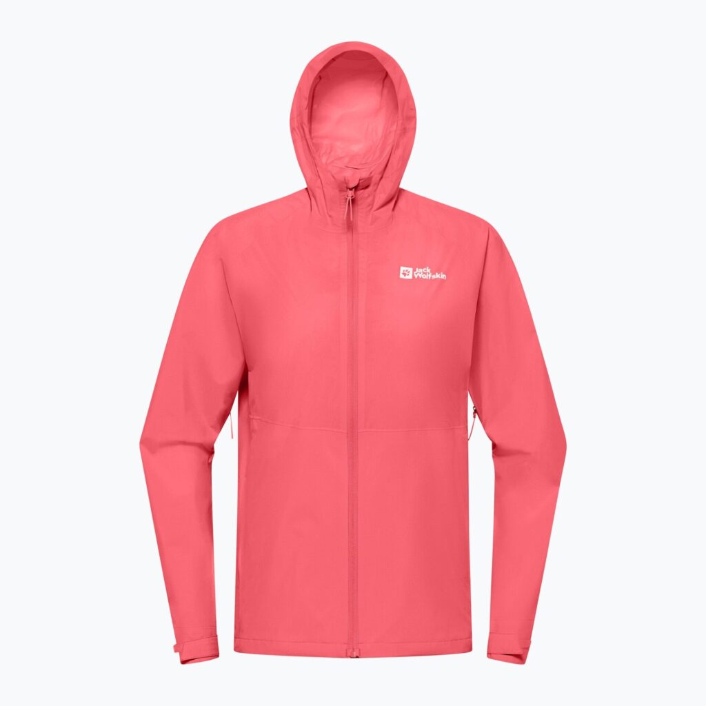Женская непромокаемая курткаJack Wolfskin Prelight 2.5L LT sunset coral