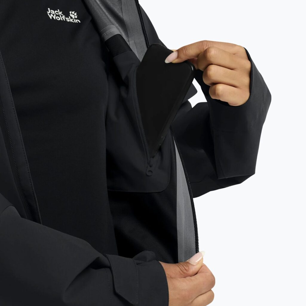 Женская непромокаемая курткаJack Wolfskin Rockpaw 3L phantom