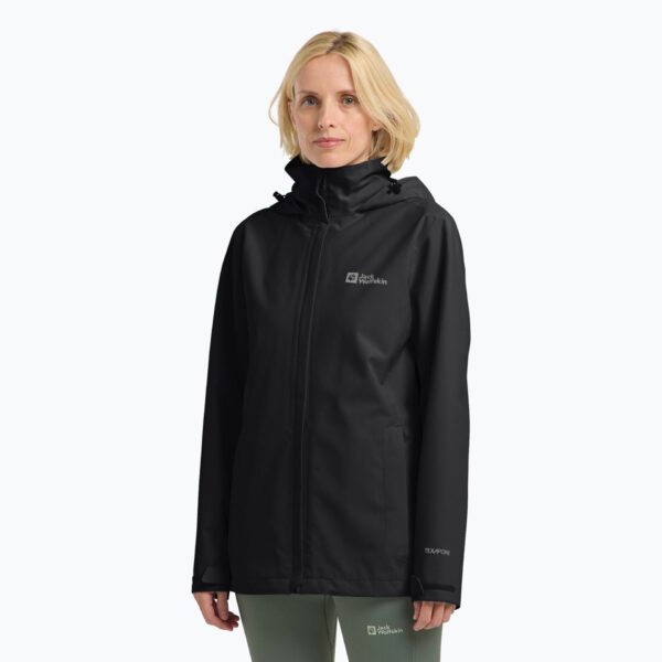 Женская непромокаемая курткаJack Wolfskin Trailtime 2L black