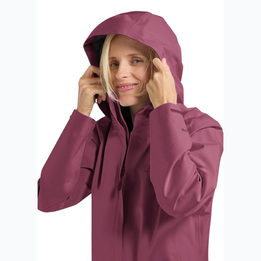 Женская непромокаемая курткаJack Wolfskin Trailtime 2L raisin