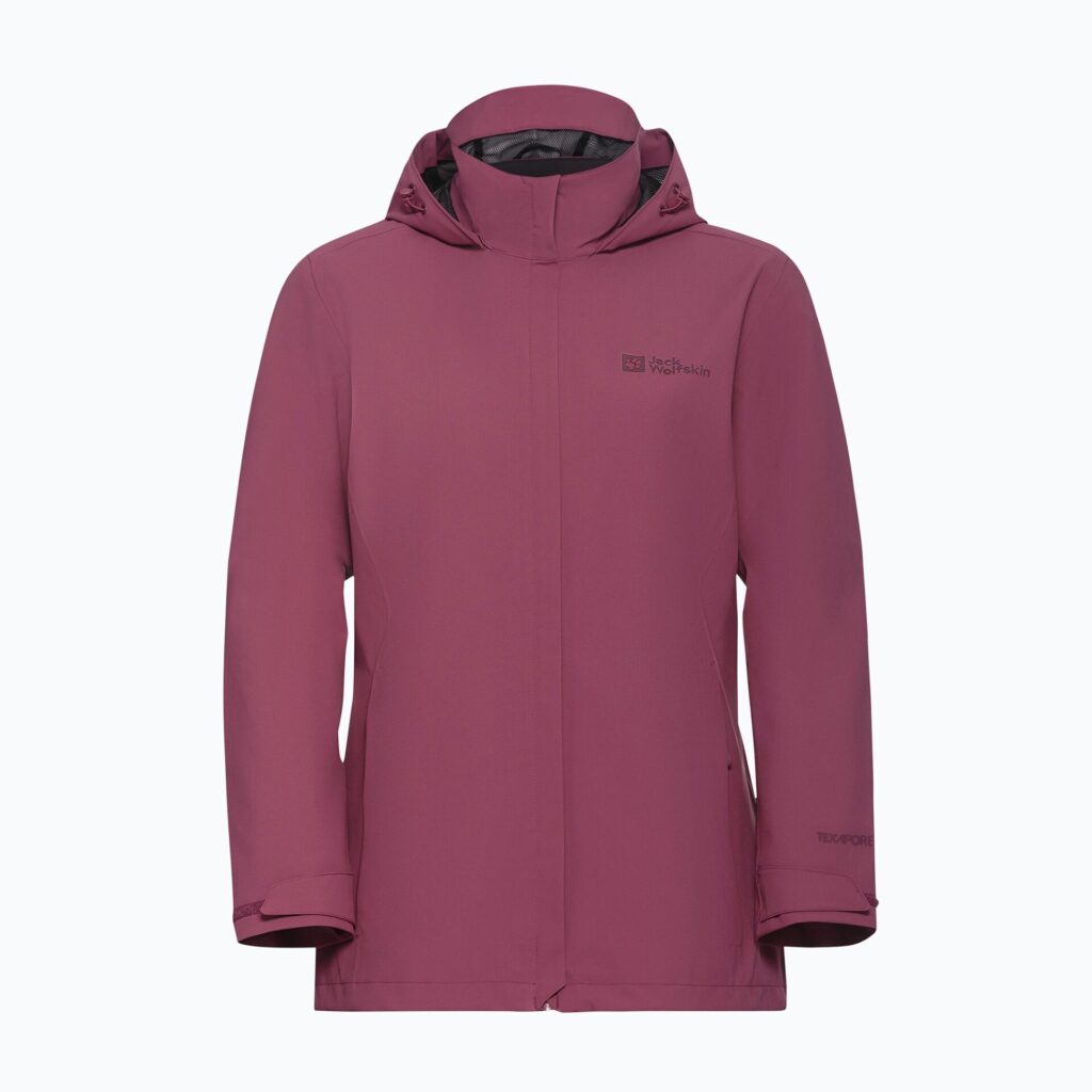 Женская непромокаемая курткаJack Wolfskin Trailtime 2L raisin