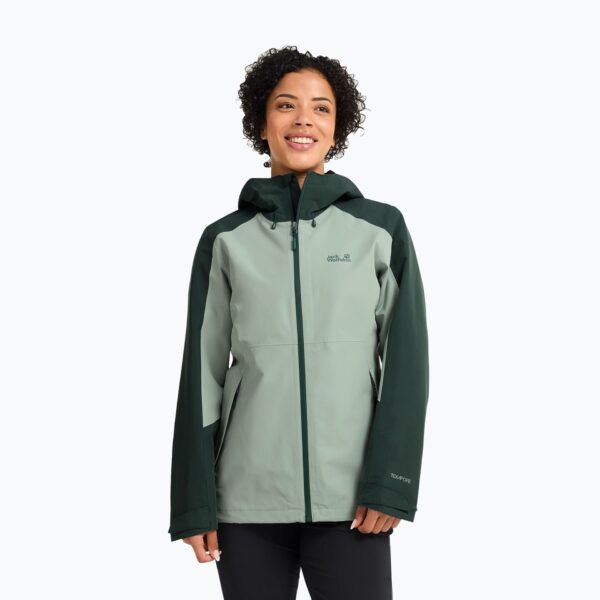 Женская непромокаемая курткаJack Wolfskin Wildbound 2L green zinnia